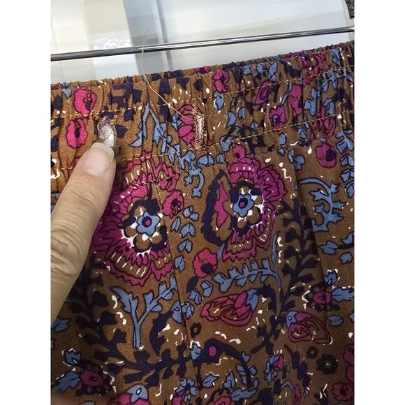 Haute Hippie Harem Pants Wide Leg Boho Elastic Waist Tie Cuff Size Large Pink Br - Picture 6 of 9